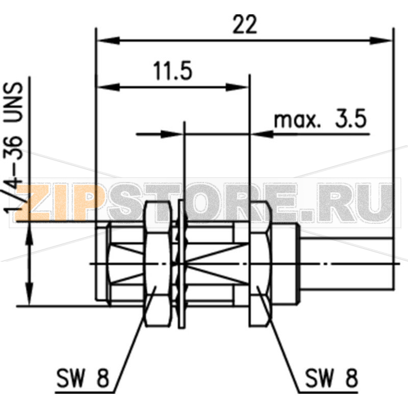 Разъем SMA, 50 Ом, 1 шт Telegärtner J01151A0671 