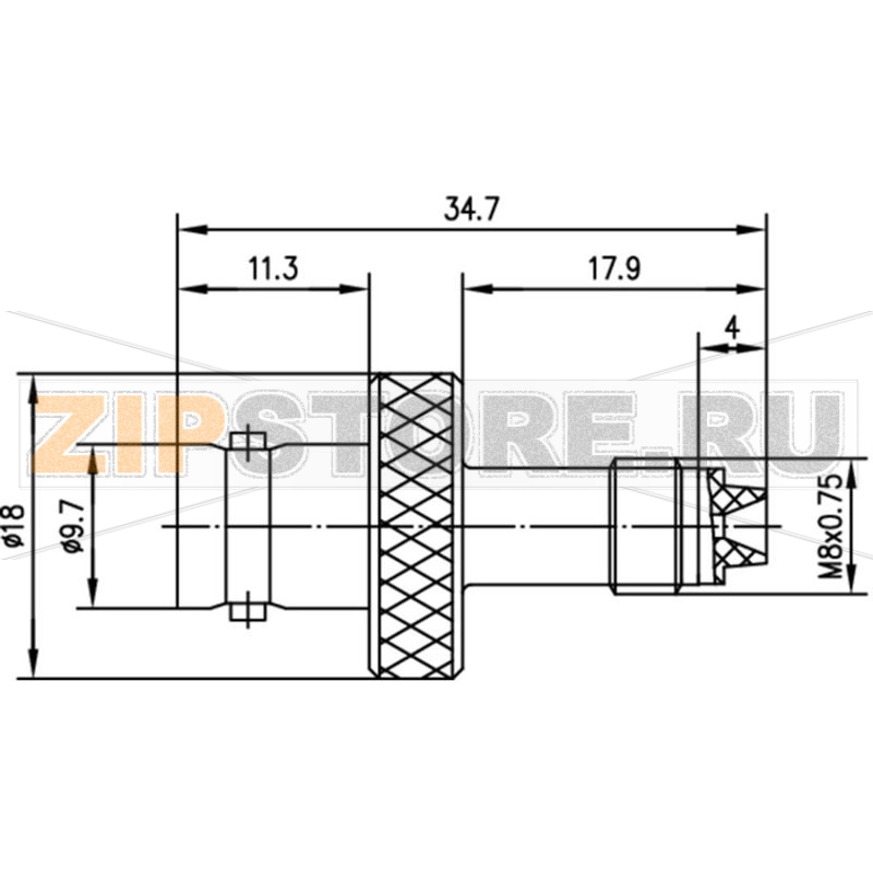 Разъем коаксиальный, гнездо BNC, гнездо FME, 1 шт Telegärtner J01008A0070 