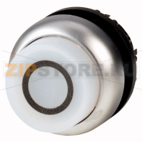 Головка кнопки с подсветкой, выступающие, без фиксации, белая Eaton M22-DLH-W-X0
