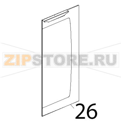 Vetro esterno ser. giallo 299x692x5 Unox XL 133 Vetro esterno ser. giallo 299x692x5 Unox XL 133Запчасть на деталировке под номером: 26