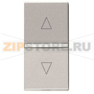 Механизм выключателя жалюзи кнопочный, без фиксации, одномодульный, серебристый ABB 2190.00 