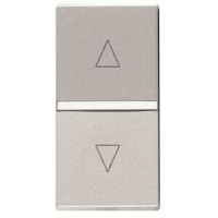 Механизм выключателя жалюзи кнопочный, без фиксации, одномодульный, серебристый ABB 2190.00