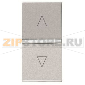 Механизм выключателя жалюзи кнопочный, без фиксации, одномодульный, серебристый ABB 2190.00 