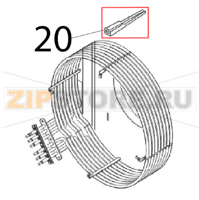 Water intake joint Angelo Po FM1221E1 Water intake joint Angelo Po FM1221E1Запчасть на деталировке под номером: 20
