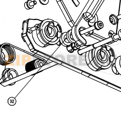 Ось защелки Datamax A-6310 LH  Ось защелки Datamax A-6310 LH Запчасть на сборочном чертеже под номером: 32Название запчасти Datamax на английском языке: POST LATCH