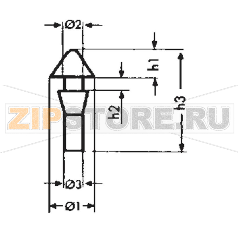 Ножка приборная, черная, 7.8х8.8 мм, 1 шт PB Fastener 1287-01 
