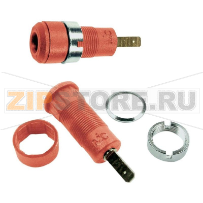 Розетка лабораторная, Ø контакта: 2 мм, красная, 1 шт Stäubli SLB2-F2,8 
