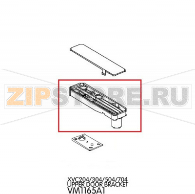 Upper door bracket Unox XVC 704 Upper door bracket Unox XVC 704Запчасть на деталировке под номером: 72Название запчасти на английском языке: Upper door bracket Unox XVC 704