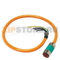 Силовой кабель предварительно собранный тип: 6FX8042-5CS14 4x 10 C Connector полная резьба Sz. 3 для SINAMICS S120 книжного формата с кольцом кабельного наконечника UL / CSA DESINA, Отжимная MOTION-CONNECT 800PLUS Dmax = 18,2 мм стороне двигателя: контакт