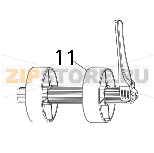 Label supply spindle assembly TSC ME340 Label supply spindle assembly TSC ME340Запчасть на деталировке под номером: 11