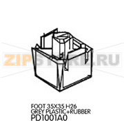 Foot 35X35 H26 grey plastic+rubber Unox XBC 605 Foot 35X35 H26 grey plastic+rubber Unox XBC 605Запчасть на деталировке под номером: 42Название запчасти на английском языке: Foot 35X35 H26 grey plastic+rubber Unox XBC 605
