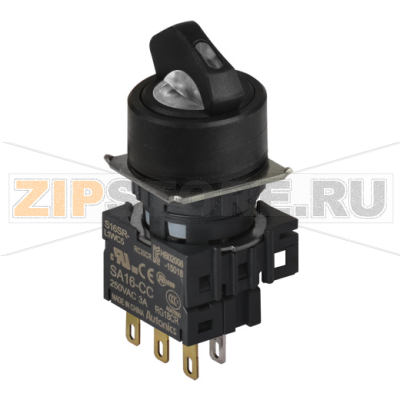 Переключатель селекторный, Ø отверстия: 16 мм Autonics S16SR-L6WC5 