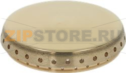 BURNER CAP PERFORATED BRASS POLISHED 