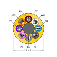 Кабель в катушке Turck CABLE8X0.25-XX-PUR-YE-100M/TXY