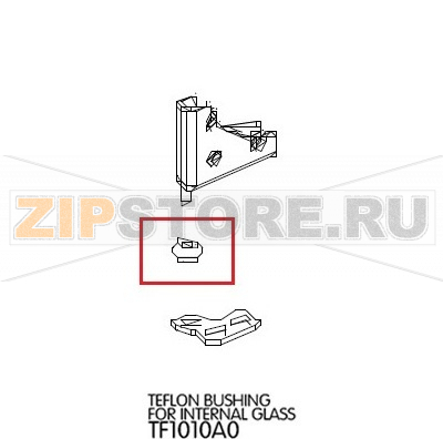 Teflon bushing for internal glass Unox XBC 805 Teflon bushing for internal glass Unox XBC 805Запчасть на деталировке под номером: 59Название запчасти на английском языке: Teflon bushing for internal glass Unox XBC 805