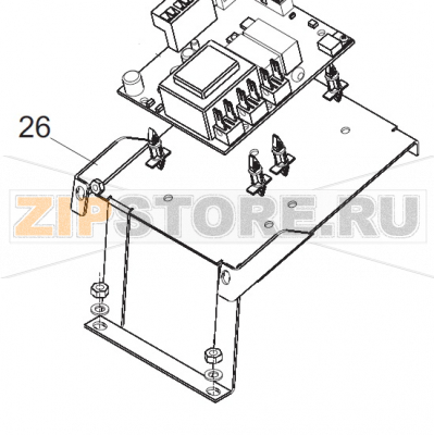 Pc board support Sirman Softcooker Y09 Pc board support Sirman Softcooker Y09Запчасть на деталировке под номером: 26Название запчасти на английском языке: Pc board support Sirman Softcooker Y09