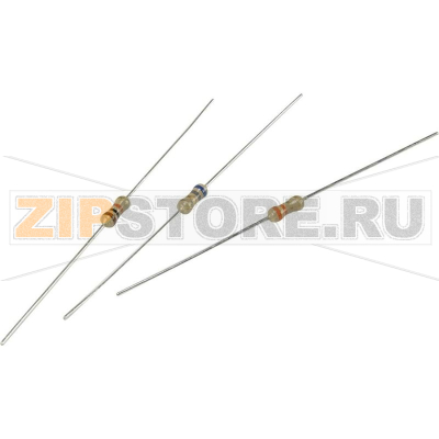 Резистор углеродно-пленочный 10 Ом, 0207, 0.25 Вт, 1 шт Royalohm CFR0W4J0100A50 