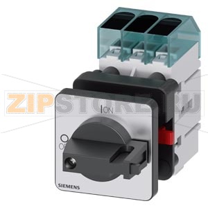 Главный выключатель 3-пол., Iu 32A рабоч.коммутация при AC-23 A при 400В 11,5кВт фронт уст. базовая устан. с центр.отверст. 22,5мм ручка черный черный 48 x 48 mm Siemens 3LD3250-0TK11 