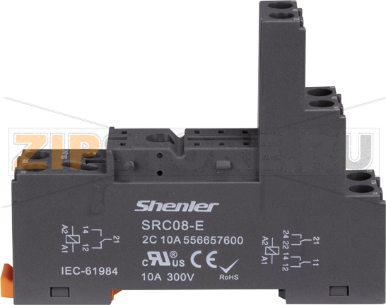 Розетка для 2 контактных реле R2G, 10A Shenler SRC08-E 