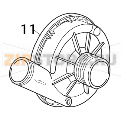 Chiocciola elettropompa Elettrobar Fast 161 Chiocciola elettropompa Elettrobar Fast 161Запчасть на деталировке под номером: 11