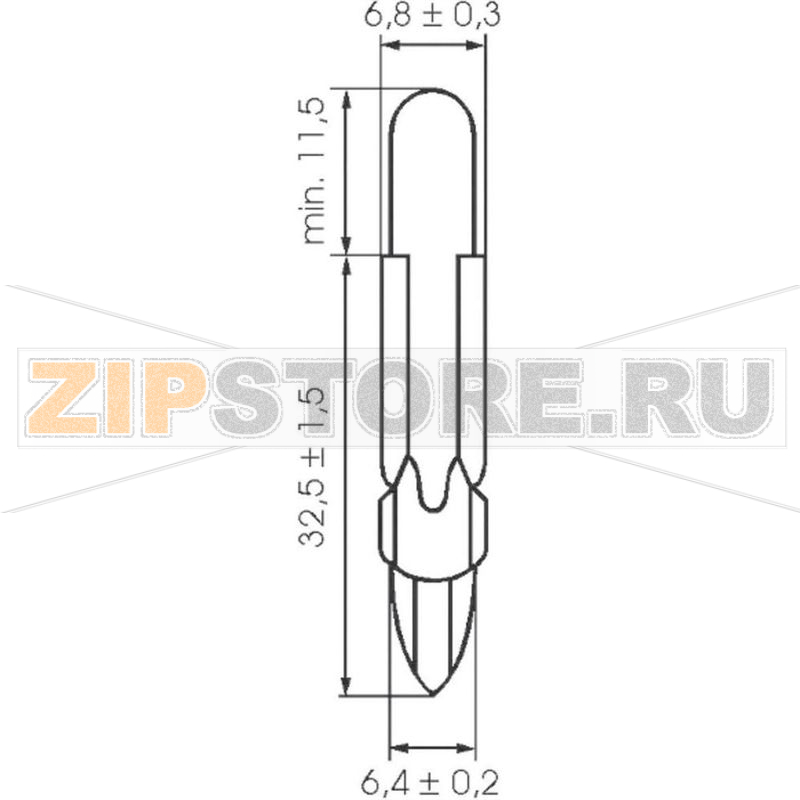 Лампа штекерная 24 В, 0.96 Вт, цоколь: T6.8, прозрачная, 1 шт Barthelme 00542440 