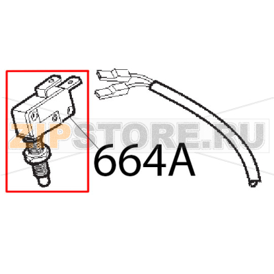 Micro interrutt.mn x affettatr Sirman Agata 250 Micro interrutt.mn x affettatr Sirman Agata 250Запчасть на деталировке под номером: 664A