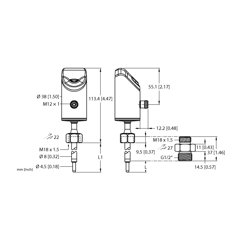 Датчик температуры Turck TS700-L016-30-LI2UPN8-H1141 