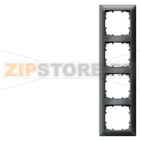 DELTA LINE ЧЕРНЫЙ МЕТАЛЛИК РАМКА 4-МЕСТНАЯ 293X80MM Siemens 5TG2554-6