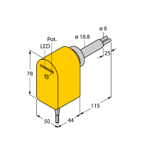 Датчик потока погружного типа с оценочной электроникой Turck FCS-HA2P-LIX/AL115