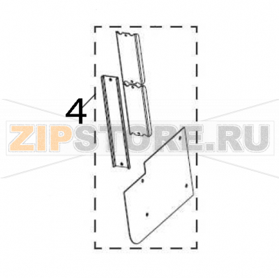 Covers for options Zebra ZT600 Covers for options Zebra ZT600Запчасть на деталировке под номером: 4