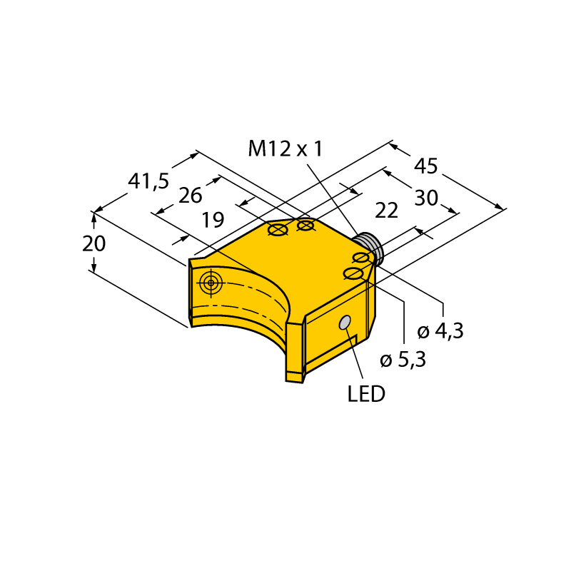Датчик индуктивный Turck NI4-DS20-2Y1X2-H1140 