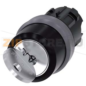 АКТУАТОР ПОВОРОТНОГО ПЕРЕКЛЮЧАТЕЛЯ С КЛЮЧОМ RONIS, 22MM, КРУГЛ., ПЛАСТИК С МЕТАЛЛИЧЕСКИМ ФРОНТАЛЬНЫМ КОЛЬЦОМ, ЗАМОК СПЕЦИАЛЬНОГО ИСПОЛНЕНИЯ, С 2 КЛЮЧАМИ, 2 КОММУТАЦИОННЫХ ПОЛОЖЕНИЯ: O<I, БЕЗ ФИКСАЦИИ, УГОЛ ПОВОРОТА РУКОЯТКИ 45 ГРАД.: 10:30Ч./12Ч. , ПОЛОЖЕ 