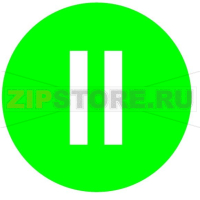 Шильдик кнопочный, зеленый, грибовидный, II Eaton M22-XDP-G-X2
