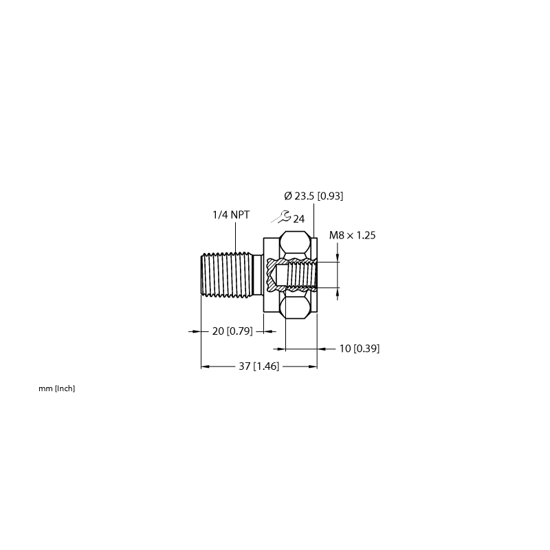 Переходник монтажный Turck MA-M8-1/4-NPT 