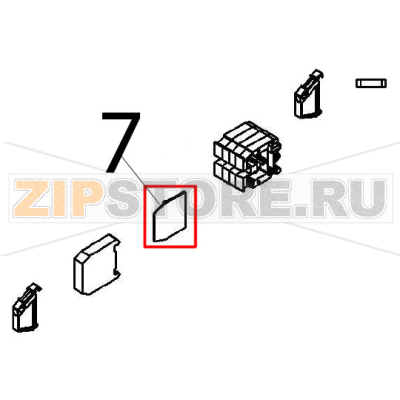 Terminal end cover Angelo Po FX101E1 Terminal end cover Angelo Po FX101E1Запчасть на деталировке под номером: 7