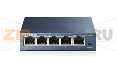 TP-Link TL-SG105. 5-портовый настольный гигабитный коммутатор, 5 портов RJ45 10/100/1000 Мбит/с, металлический корпус 