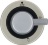 GAS KNOB CUC/H60 BLACK-ST./STEEL