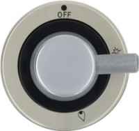 GAS KNOB CUC/H60 BLACK-ST./STEEL