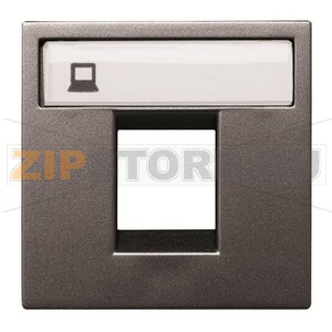 Накладка для одного суппорта/разъёма, антрацитовая ABB 2CLA221810N1801 