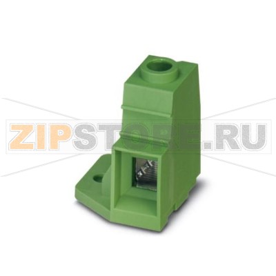 Клеммы для печатного монтажа Phoenix Contact MKDSP 25/ 1-15,00-FL Номинальный ток: 125 А, Номинальное напряжение: 1000 В, Размер шага: 15 мм, Полюсов: 1, Тип подключения: Винтовые зажимы, Монтаж: пайка, Направление подключения, проводник / печатная плата: 0 °, Цвет: зеленый, В месте расположения крепежного фланца на печатной плате имеется выемка. Фланцы крепятся к корпусу устройства болтами, таким образом создается опора для MKDSP 25.Минимальный заказ: 25 шт.Упаковка: 25 шт.