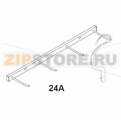 Rack for Mixing Tools Bear Varimixer AR40 VL-1S                                                                         Rack for Mixing Tools Bear Varimixer AR40 VL-1SЗапчасть на сборочном чертеже под номером: 24AНазвание запчасти на датском&nbsp;языке: Rack for Mixing Tools Bear Varimixer AR40 VL-1S