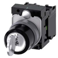 ПОВОРОТНЫЙ ПЕРЕКЛЮЧАТЕЛЬ С КЛЮЧОМ RONIS, 22MM, КРУГЛЫЙ, ПЛАСТИК С МЕТАЛЛИЧЕСКИМ ФРОНТАЛЬНЫМ КОЛЬЦОМ, NO. ЗАМКА SB30, С 2 КЛЮЧАМИ, 3 КОММУТАЦИОННЫХ ПОЛОЖЕНИЯ I-O-II, С ФИКСАЦИЕЙ, УГОЛ ПЕРЕКЛЮЧЕНИЯ 2X45 ГРАД., 10:30H/12H/13:30H, ПОЛОЖЕНИЯ ИЗВЛЕЧЕНИЯ КЛЮЧА: