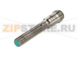 Индуктивный датчик Inductive sensor NEB3-8GM45-E3-V1 Pepperl+Fuchs General specificationsSwitching functionNormally closed (NC)Output typePNPRated operating distance3 mmInstallationquasi flushOutput polarityDCAssured operating distance0 ... 2.4 mmActuating elementmild steel, e. g. 1.0037, SR235JR (formerly St37-2) 9 mm x 9 mm x 1 mmReduction factor rAl 0.5Reduction factor rCu 0.3Reduction factor r304 0.8Reduction factor rBrass 0.5Nominal ratingsInstallation conditionsAin steel 1.0037 (St37): 1 mmB6 mmC9 mmF16 mmOperating voltage10 ... 30 V DCSwitching frequency0 ... 1500 HzHysteresis0.03 ... 0.3  mmReverse polarity protectionyesShort-circuit protectionpulsingOverload resistanceyesWire breakage protectionyesSurge suppressionyesRipple10  %Voltage drop&le 2 VRepeat accuracy0.15 mmOperating current0 ... 200 mA , above 50°C max. 150 mAOff-state current&le 10 &microANo-load supply current&le 15 mASwitching state indicatorLED, yellowFunctional safety related parametersMTTFd1740 aMission Time (TM)20 aDiagnostic Coverage (DC)0 %Approvals and certificatesEAC conformityTR&nbspCU 020/2011UL approvalcULus Listed, General Purpose, Class 2 Power SourceCCC approvalCCC approval / marking not required for products rated &le36 VAmbient conditionsAmbient temperature-25 ... 85 °C (-13 ... 185 °F)Storage temperature-40 ... 85 °C (-40 ... 185 °F)Mechanical specificationsConnection typeConnector M12 x 1 , 4-pinHousing materialbrass, nickel-platedSensing facePBTHousing diameter8 mmDegree of protectionIP67Mass20 g