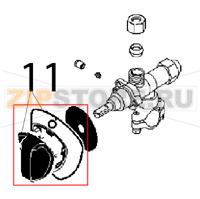 Manopola gas perno Ø: 8 Angelo Po 1G1FA0G Manopola gas perno Ø: 8 Angelo Po 1G1FA0GЗапчасть на деталировке под номером: 11