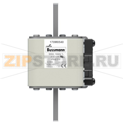 Предохранитель, 900 A, AC 1000 В, 125 кА, size 3, 76x92x159 мм, aR, IEC UL Eaton FUSE 900A 100 