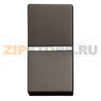 Механизм одноклавишной кнопки, одномодульный, антрацитовый ABB 2CLA210460N1801