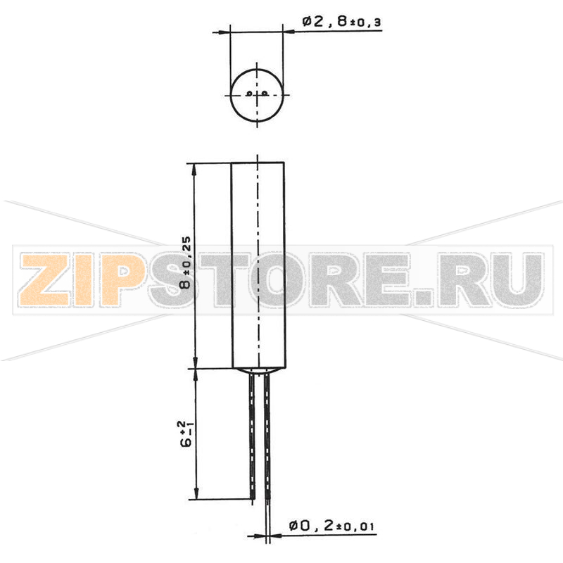 Датчик температурный, платиновый, от -70 до 500°C, Pt100 Heraeus MR828 