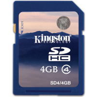 Карта памяти 4 Гб Kingston SD4C-4GBSP