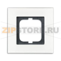 Рамка одноместная, белое стекло ABB 3836.66