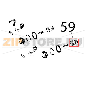Porta lampada serie 2 per, lampada alogena Unox XVC 504 Porta lampada serie 2 per, lampada alogena Unox XVC 504Запчасть на деталировке под номером: 59